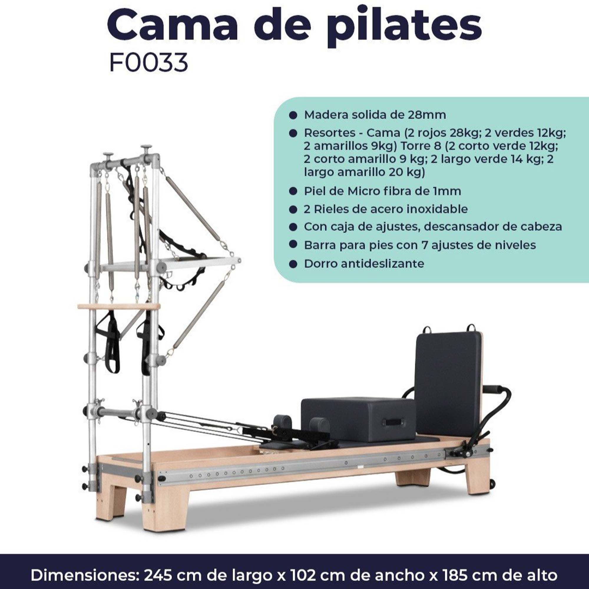 Mapple Wood Pilates Reformer, disponible en Fiteq Guatemala Mapple Wood Pilates Reformer, disponible en Fiteq Guatemala