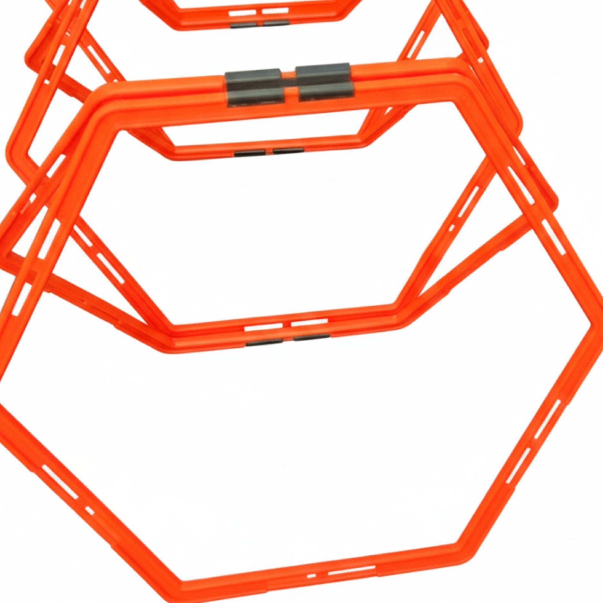 Set de 12 Aros Hexagonales de Agilidad 50cm, disponible en Fiteq Guatemala