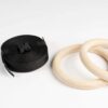 Aros olímpicos de madera con straps, disponible en Fiteq Guatemala
