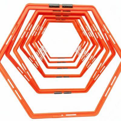 Set de 12 Aros Hexagonales de Agilidad 50cm, disponible en Fiteq Guatemala