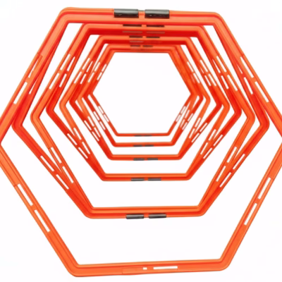 Set de 12 Aros Hexagonales de Agilidad 50cm, disponible en Fiteq Guatemala